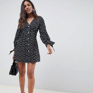 ASOS Black and White Polka Dot Dress